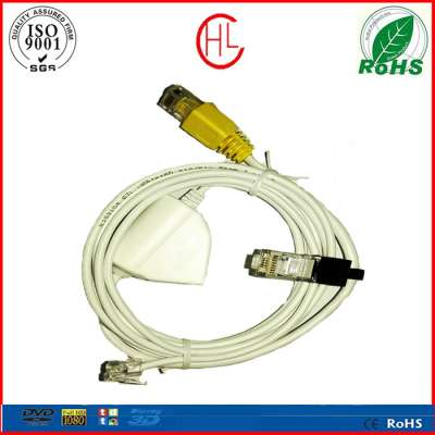 White Customized Assembly Telephone Cable