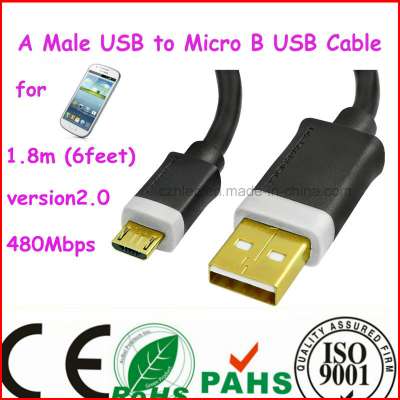 Mobile Phone a Male USB to Micro B USB Cable